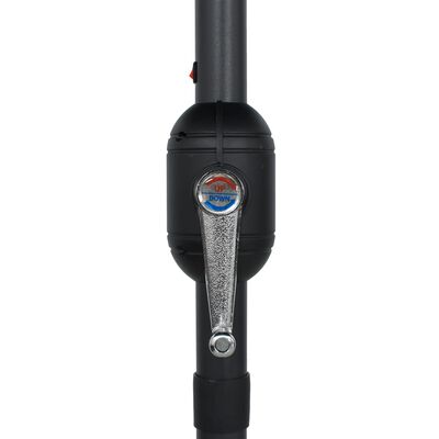 vidaXL Slnečník s LED a hliníkovou tyčou 270 cm, sivohnedý
