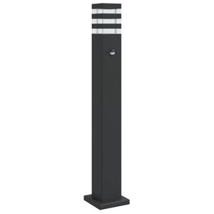 vidaXL Vonkaj&scaron;ia stojaca lampa so senzorom čierna 80 cm hlin&iacute;k