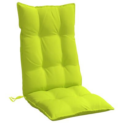 vidaXL Podušky na stoličky s vysokým operadlom 4 ks jasnozelené látka