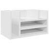 vidaXL Organiz&eacute;r na st&ocirc;l biely 44,5x24x25 cm kompozitn&eacute; drevo