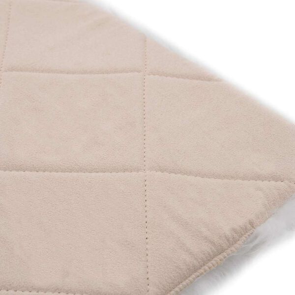 vidaXL Podsed&aacute;ky na stoličky 2 ks biele 40 x 40 cm prav&aacute; ovčia kožu&scaron;ina