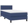 vidaXL Boxspring posteľ s matracom modr&aacute; 100x200 cm l&aacute;tka