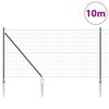 vidaXL Plot s podperou Siv&aacute; 1,2 x 10 m Ocel a PVC