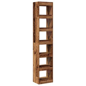 vidaXL Skriňa na knihy/Izbov&yacute; prep&aacute;žka Old Wood 40x30x198 cm