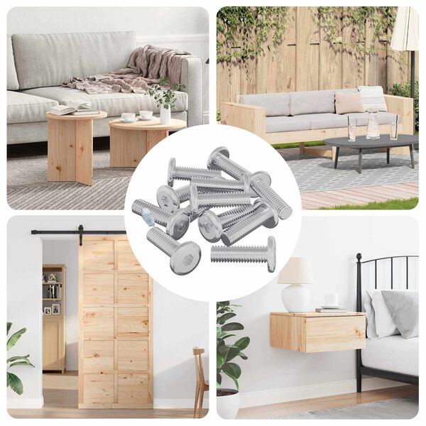 vidaXL Skrutka 1593 pcs Strieborn&aacute; 8 x 25 mm Oceľ