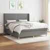 vidaXL Boxspring posteľ s matracom tmavosiv&aacute; 160x200 cm l&aacute;tka