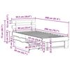 vidaXL Rám postele Včelí hnedý 90 x 200 cm Masívne borovicové drevo