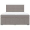 vidaXL Boxspring posteľ s matracom sivohned&yacute; 200x200 cm l&aacute;tka