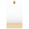 vidaXL N&aacute;stenn&eacute; zrkadlo z mas&iacute;vneho borovicov&eacute;ho dreva 23x39,5 cm