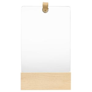vidaXL N&aacute;stenn&eacute; zrkadlo z mas&iacute;vneho borovicov&eacute;ho dreva 23x39,5 cm