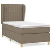 vidaXL Posteľn&yacute; r&aacute;m boxspring s matracom sivohned&yacute; 90x190 cm l&aacute;tka