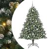 vidaXL Umel&yacute; vianočn&yacute; stromček Zelen&aacute; 210 cm PVC, plast a oceľ