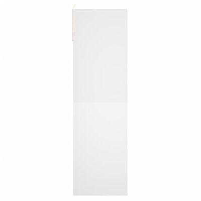 vidaXL Botník biely 60x34x116 cm kompozitné drevo