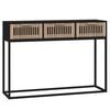 vidaXL Konzolov&yacute; stol&iacute;k čierny 105x30x75 cm kompozitn&eacute; drevo a železo