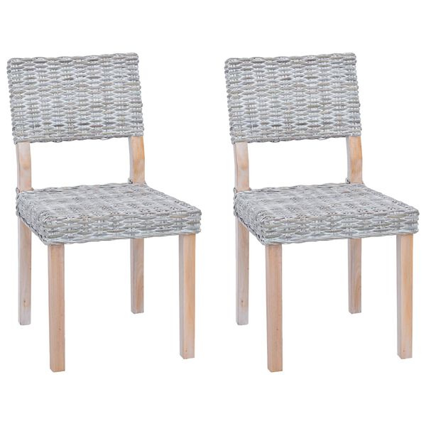 vidaXL Jed&aacute;lensk&aacute; stolička 2 pcs Biely um&yacute;vať 46 x 55 x 84 cm
