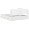 vidaXL R&aacute;m postele so z&aacute;suvkou Biely 180 x 200 cm Inžinierske drevo