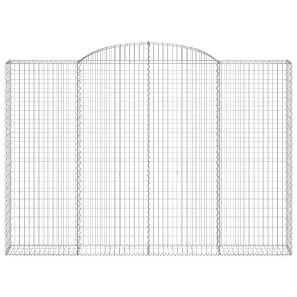 vidaXL Obl&uacute;kov&eacute; gabionov&eacute; ko&scaron;e 4ks 300x30x200/220cm pozinkovan&eacute; železo