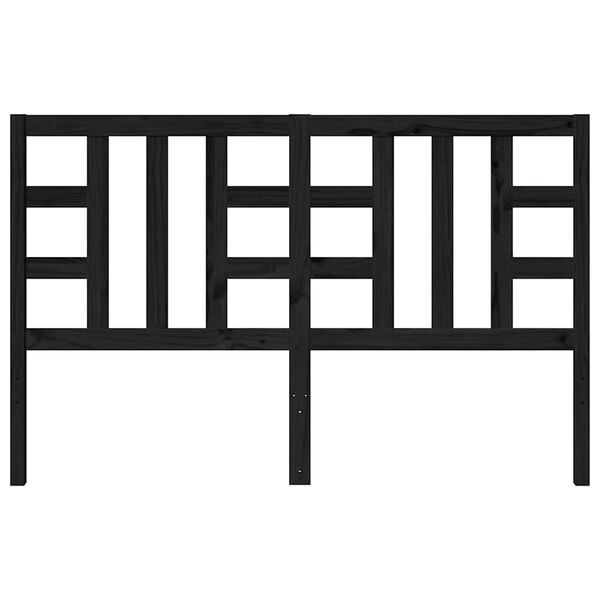 vidaXL Čelo postele čierne 146x4x100 cm masívna borovica