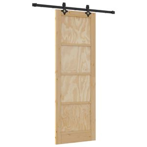 vidaXL Posuvn&eacute; dvere ORKDAL 73,5 x 211 cm Borovicov&yacute; mas&iacute;v Pr&iacute;rodn&aacute;