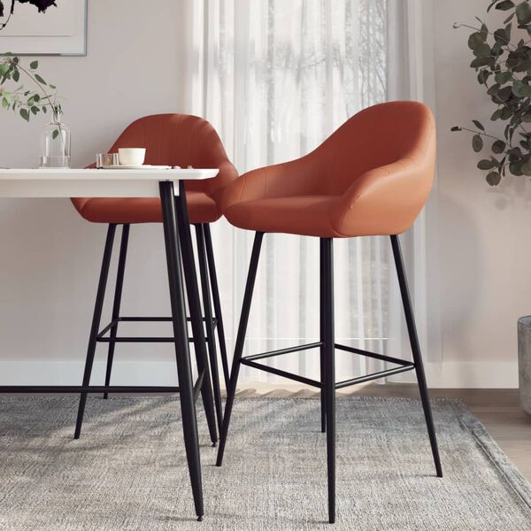 vidaXL Barov&eacute; stoličky 2 ks bledohned&eacute; umel&aacute; koža