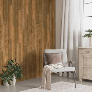vidaXL N&aacute;stenn&eacute; panely vzhľad dreva hned&eacute; PVC 4,12 m&sup2;