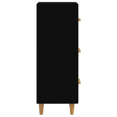 vidaXL Komoda čierna 34,5x34x90 cm spracované drevo
