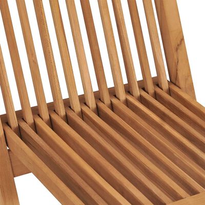 vidaXL Skladacie záhradné stoličky z tíkového dreva, 6 ks