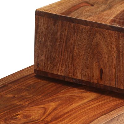 vidaXL TV stolík, hnedý 200x30x35 cm, drevený masív sheesham