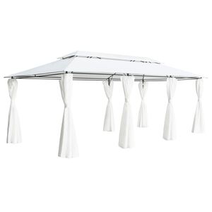 vidaXL Alt&aacute;nok so z&aacute;vesmi 600x298x270 cm, biely 180 g/m&sup2;