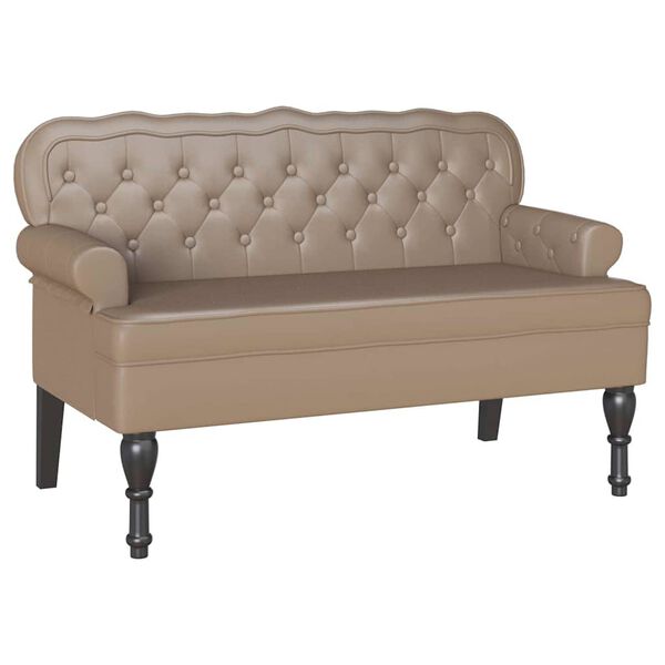 vidaXL Chesterfield lavica Kapuč&iacute;nov&aacute; 119.5 x 64.5 x 75 cm Umel&aacute; koža