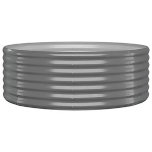 vidaXL Vyv&yacute;&scaron;en&yacute; z&aacute;hradn&yacute; z&aacute;hon pozinkovan&aacute; oceľ 100x100x36 cm siv&yacute;