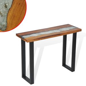 vidaXL Konzolov&yacute; stol&iacute;k, teakov&eacute; drevo, 100x35x75 cm