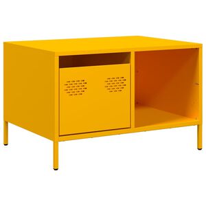 vidaXL Konferenčn&yacute; stol&iacute;k horčicovožlt&yacute; 68,5x50x43,5 cm oceľ