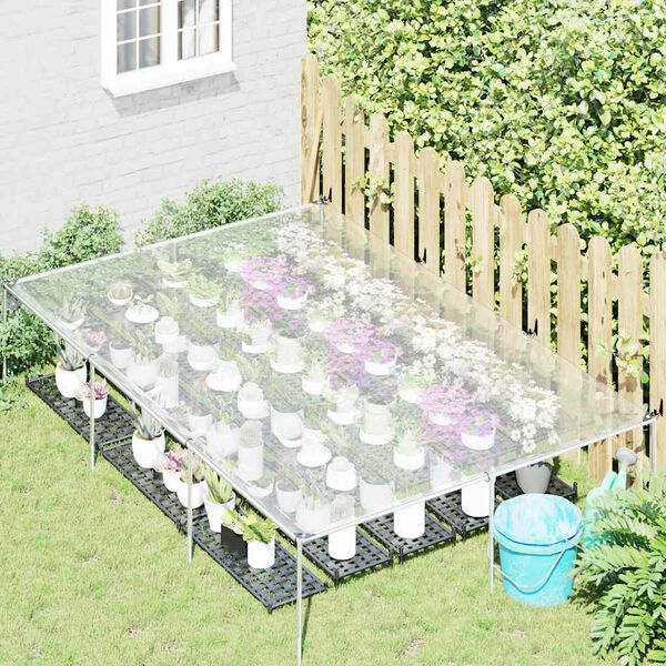 VidaXL Priehľadn&aacute; plachta s okami 2x3 m Polyetyl&eacute;n