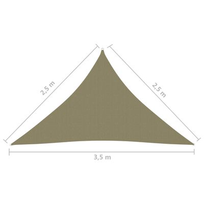vidaXL Tieniaca plachta oxfordská látka trojuholníková 2,5x2,5x3,5 m