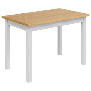 VidaXL Jed&aacute;lensk&yacute; st&ocirc;l EKAI Biela 112 x 70 x 76,5 cm Borovicov&yacute; mas&iacute;v