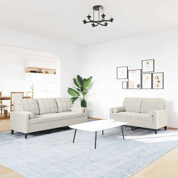 vidaXL 2-dielna sedacia s&uacute;prava vank&uacute;&scaron;e a podhlavn&iacute;k kr&eacute;mov&aacute; zamat