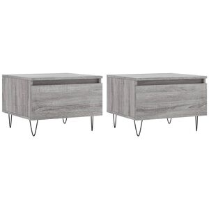 vidaXL Konferenčn&eacute; stol&iacute;ky 2 ks siv&eacute; sonoma 50x46x35 cm kompoz. drevo
