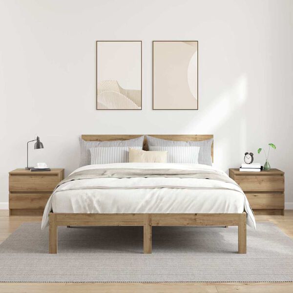 vidaXL Nočn&eacute; stol&iacute;ky 2 ks dub artisan 50x40x43,5 cm kompozitn&eacute; drevo