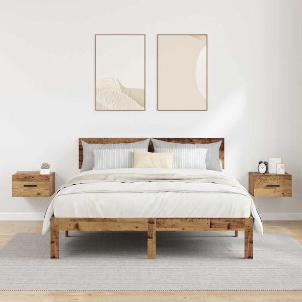 vidaXL Nočn&yacute; stol&iacute;k 2 pcs Star&eacute; drevo 35 x 35 x 20 cm Kompozitn&eacute; drevo