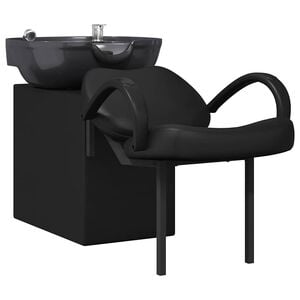vidaXL Kozmetick&yacute; stolička Čierna 136 x 60 x 92 cm PVC