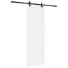 vidaXL Posuvn&eacute; dvere Biela a čierna 83 x 232 cm Borovicov&yacute; mas&iacute;v