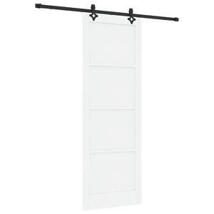 vidaXL Posuvn&eacute; dvere Biela a čierna 83 x 232 cm Borovicov&yacute; mas&iacute;v
