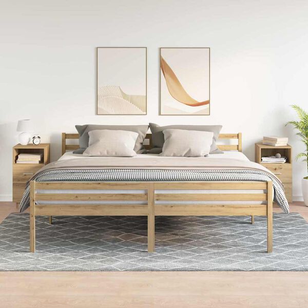 vidaXL Nočn&eacute; skrinky 2 ks so z&aacute;suvkou dub artisan 36x36x68 cm