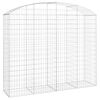 vidaXL Obl&uacute;kov&yacute; gabionov&yacute; k&ocirc;&scaron; 200x50x160/180 cm pozinkovan&eacute; železo