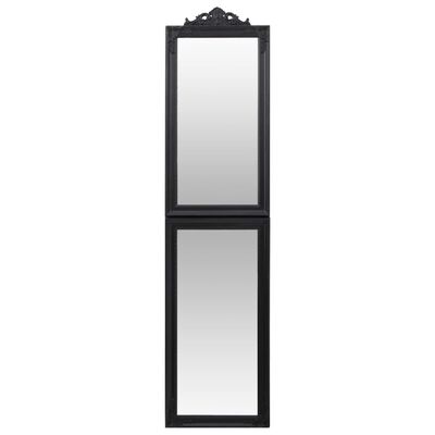 vidaXL Voľne stojace zrkadlo čierne 45x180 cm