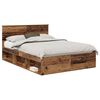 vidaXL R&aacute;m postele Star&eacute; drevo 140 x 190 cm Mas&iacute;vne borovicov&eacute; drevo