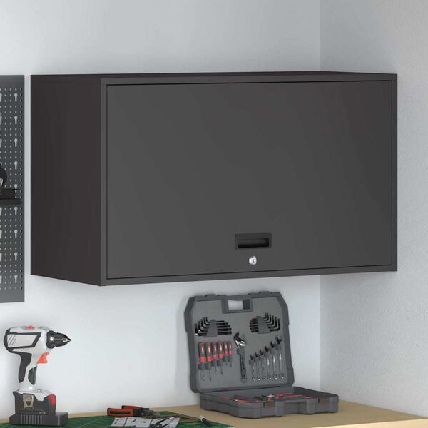 vidaXL N&aacute;stenn&aacute; skriňa do gar&aacute;že Čierna 90 x 40 x 53 cm