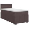 vidaXL Posteľ boxspring s matracom Tmavohned&aacute; 90 x 200 cm L&aacute;tka