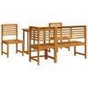 vidaXL Z&aacute;hradn&yacute; bistro set 5 pcs Hned&aacute; Pevn&eacute; ak&aacute;ciov&eacute; drevo